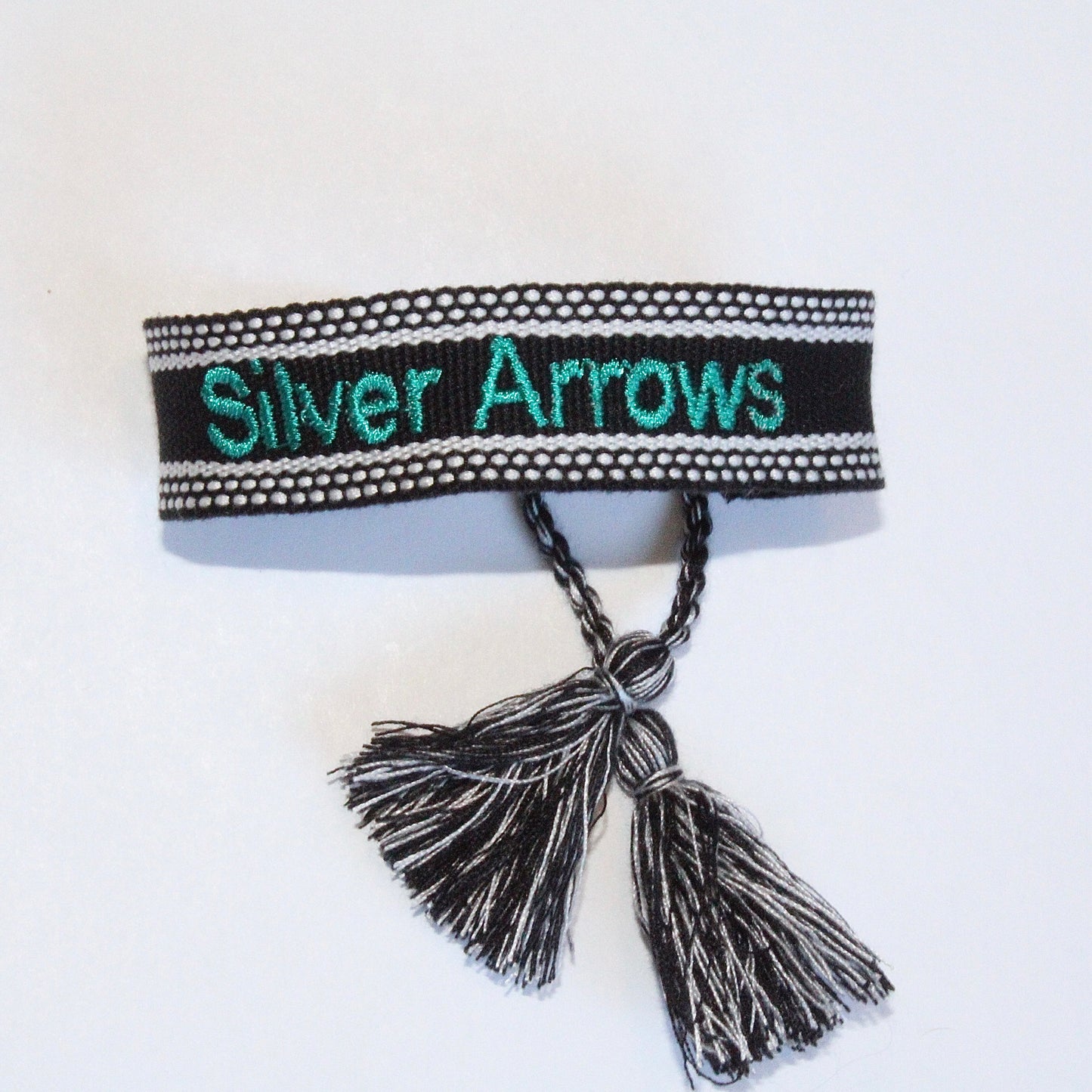 Silver Arrows woven Formula 1 bracelet by The Paddock Collection