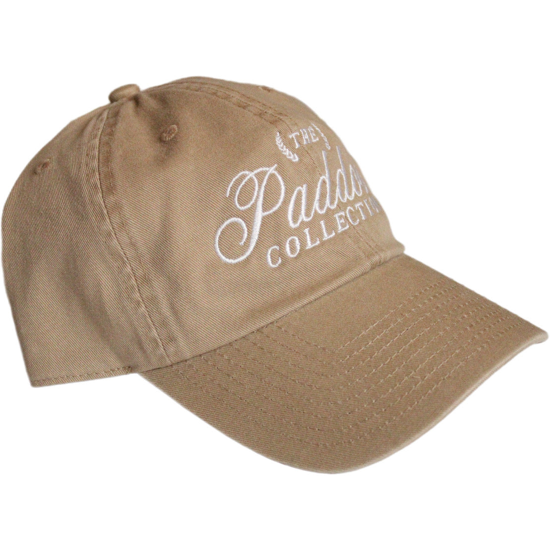 A beige hat with white embroidery The Paddock Collection for Formula 1 fans